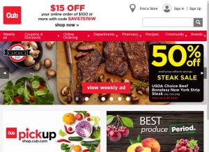 How cub.com looks like on a tablet such as an iPad.