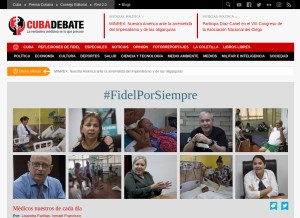 How cubadebate.cu looks like on a tablet such as an iPad.