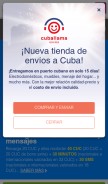 How cuballama.com looks like on a mobile device such as an iPhone.