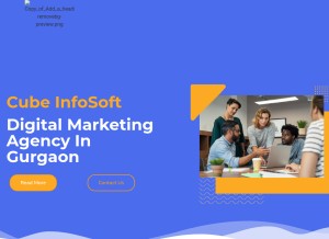 How cubeinfosoft.com looks like on a tablet such as an iPad.