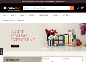 How cubelelo.com looks like on a tablet such as an iPad.