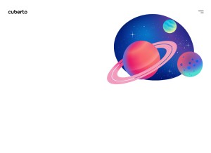 How cuberto.com looks like on a tablet such as an iPad.