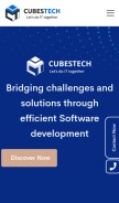 How cubestech.net looks like on a mobile device such as an iPhone.