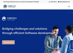 How cubestech.net looks like on a tablet such as an iPad.