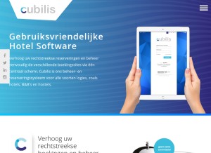 How cubilis.eu looks like on a tablet such as an iPad.