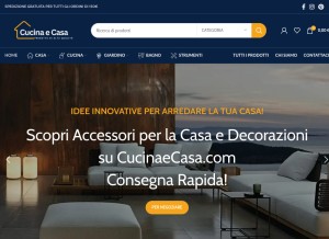 How cucinaecasa.com looks like on a tablet such as an iPad.