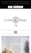 How cuckoo4design.com looks like on a mobile device such as an iPhone.