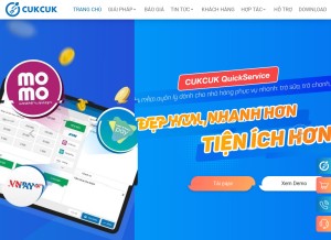 How cukcuk.vn looks like on a tablet such as an iPad.