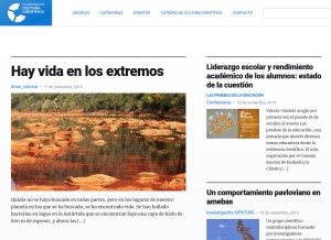 How culturacientifica.com looks like on a tablet such as an iPad.