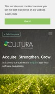 How culturatech.com looks like on a mobile device such as an iPhone.
