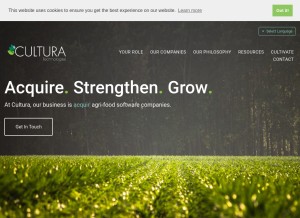 How culturatech.com looks like on a tablet such as an iPad.