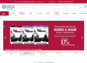 How culture.leclerc looks like on a tablet such as an iPad.