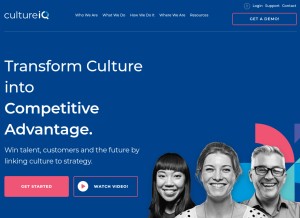 How cultureiq.com looks like on a tablet such as an iPad.