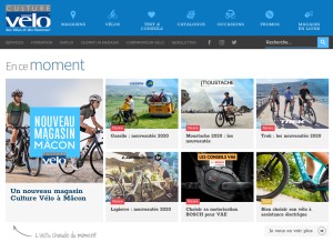 How culturevelo.com looks like on a tablet such as an iPad.