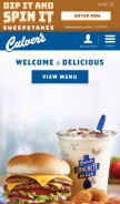 How culvers.com looks like on a mobile device such as an iPhone.
