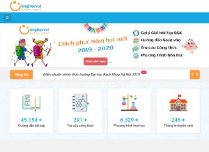 How cunghocvui.com looks like on a tablet such as an iPad.