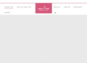 How cuoihoingoclinh.com looks like on a tablet such as an iPad.