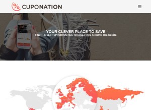 How cuponation.com looks like on a tablet such as an iPad.