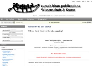 How curach-bhan.com looks like on a tablet such as an iPad.