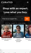 How curated.com looks like on a mobile device such as an iPhone.