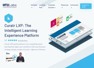 How curatr3.com looks like on a tablet such as an iPad.