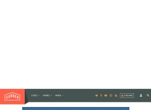 How curbed.com looks like on a tablet such as an iPad.
