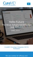 How curemd.com looks like on a mobile device such as an iPhone.
