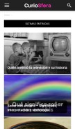How curiosfera.com looks like on a mobile device such as an iPhone.
