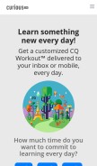 How curious.com looks like on a mobile device such as an iPhone.
