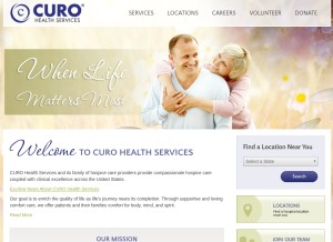 How curohs.com looks like on a tablet such as an iPad.