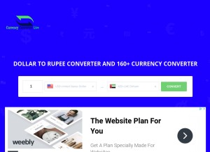 How currencyconverterlive.com looks like on a tablet such as an iPad.