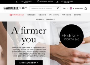 How currentbody.com looks like on a tablet such as an iPad.