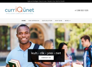 How curricunet.com looks like on a tablet such as an iPad.