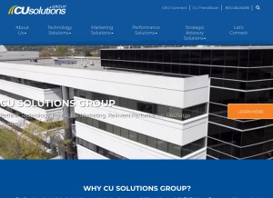 How cusolutionsgroup.net looks like on a tablet such as an iPad.