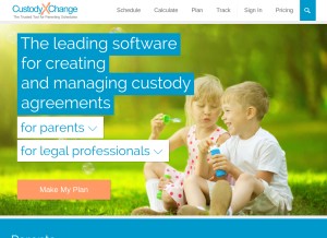 How custodyxchange.com looks like on a tablet such as an iPad.