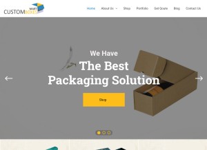 How customboxesmart.com looks like on a tablet such as an iPad.