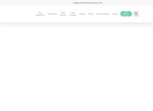 How customcardboardtube.com looks like on a tablet such as an iPad.