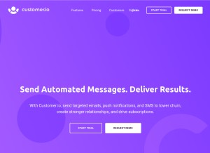 How customer.io looks like on a tablet such as an iPad.