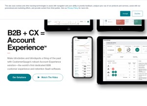 How customergauge.com looks like on a tablet such as an iPad.