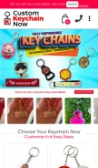 How customkeychainnow.com looks like on a mobile device such as an iPhone.