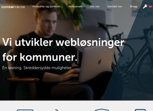 How custompublish.com looks like on a tablet such as an iPad.