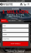 How customwheeloffset.com looks like on a mobile device such as an iPhone.
