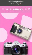 How cute.camera looks like on a mobile device such as an iPhone.