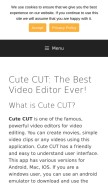 How cutecut.vip looks like on a mobile device such as an iPhone.