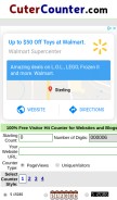 How cutercounter.com looks like on a mobile device such as an iPhone.