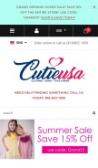 How cutieusa.com looks like on a mobile device such as an iPhone.