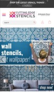 How cuttingedgestencils.com looks like on a mobile device such as an iPhone.