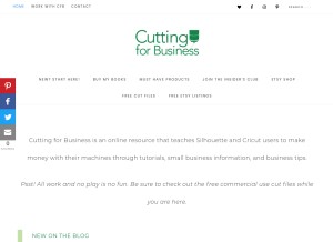 How cuttingforbusiness.com looks like on a tablet such as an iPad.