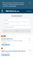 How cvkeskus.ee looks like on a mobile device such as an iPhone.
