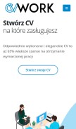 How cvwork.pl looks like on a mobile device such as an iPhone.